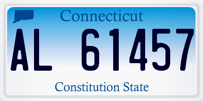 CT license plate AL61457