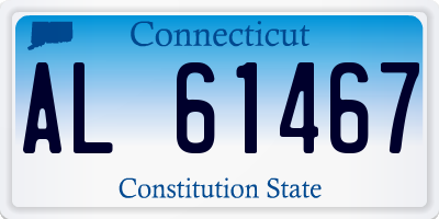 CT license plate AL61467