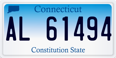 CT license plate AL61494