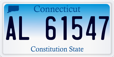 CT license plate AL61547