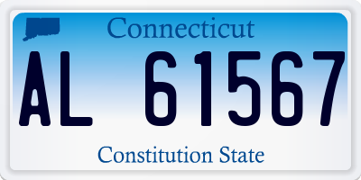 CT license plate AL61567