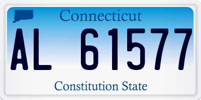 CT license plate AL61577