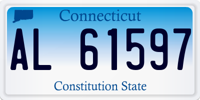 CT license plate AL61597