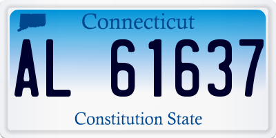 CT license plate AL61637