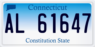 CT license plate AL61647