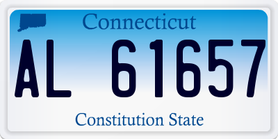 CT license plate AL61657