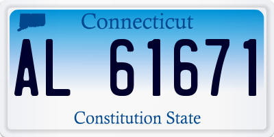 CT license plate AL61671