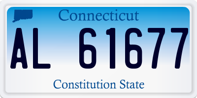 CT license plate AL61677