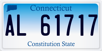 CT license plate AL61717