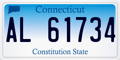 CT license plate AL61734