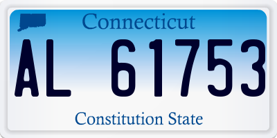 CT license plate AL61753