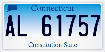CT license plate AL61757