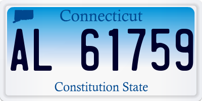 CT license plate AL61759