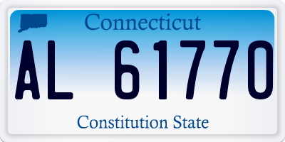 CT license plate AL61770