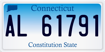 CT license plate AL61791