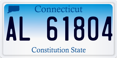 CT license plate AL61804