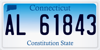 CT license plate AL61843