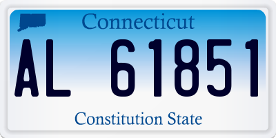 CT license plate AL61851