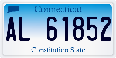 CT license plate AL61852