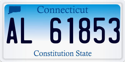 CT license plate AL61853