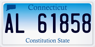 CT license plate AL61858