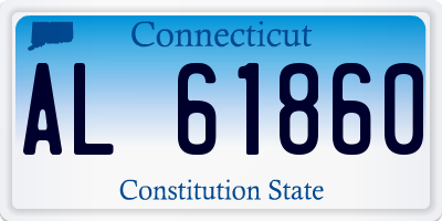 CT license plate AL61860