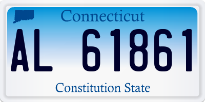 CT license plate AL61861