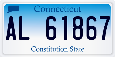 CT license plate AL61867