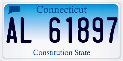 CT license plate AL61897