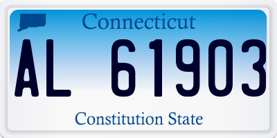 CT license plate AL61903