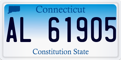 CT license plate AL61905