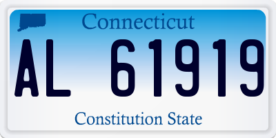 CT license plate AL61919
