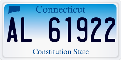 CT license plate AL61922