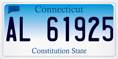 CT license plate AL61925