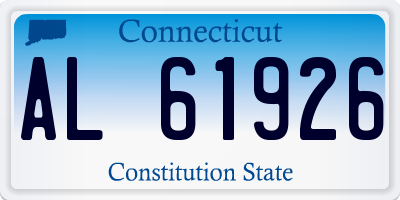 CT license plate AL61926