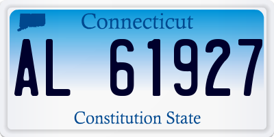 CT license plate AL61927