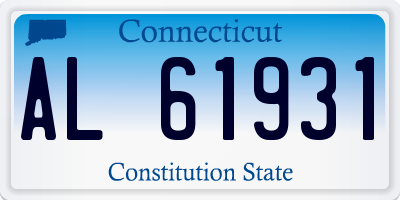 CT license plate AL61931