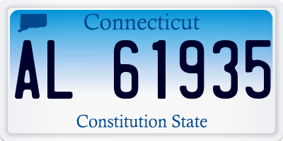 CT license plate AL61935