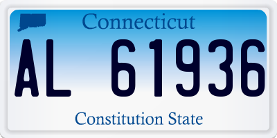 CT license plate AL61936