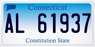 CT license plate AL61937