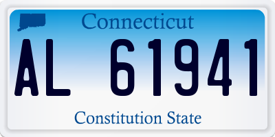 CT license plate AL61941