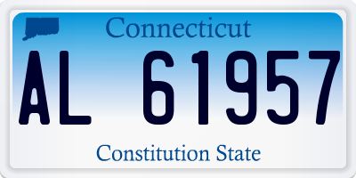 CT license plate AL61957