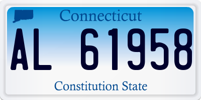 CT license plate AL61958