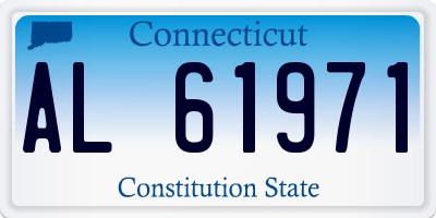 CT license plate AL61971