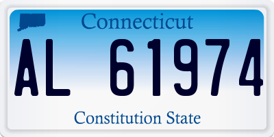 CT license plate AL61974