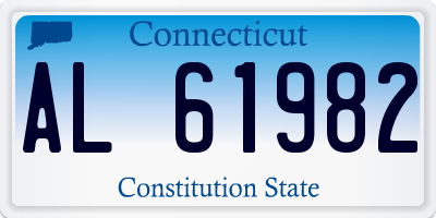 CT license plate AL61982