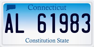 CT license plate AL61983