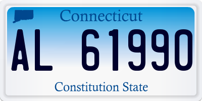 CT license plate AL61990