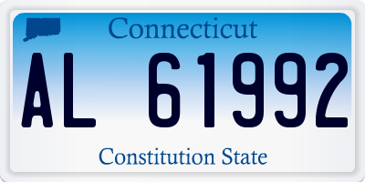 CT license plate AL61992