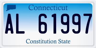 CT license plate AL61997
